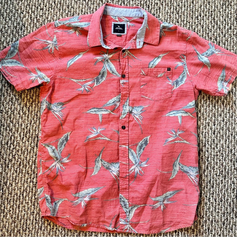 Rip Curl Men's Red Floral Shirt